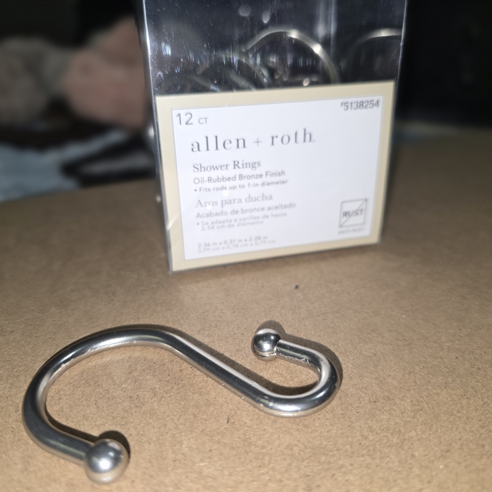 Allen + Roth Silver Shower Rings